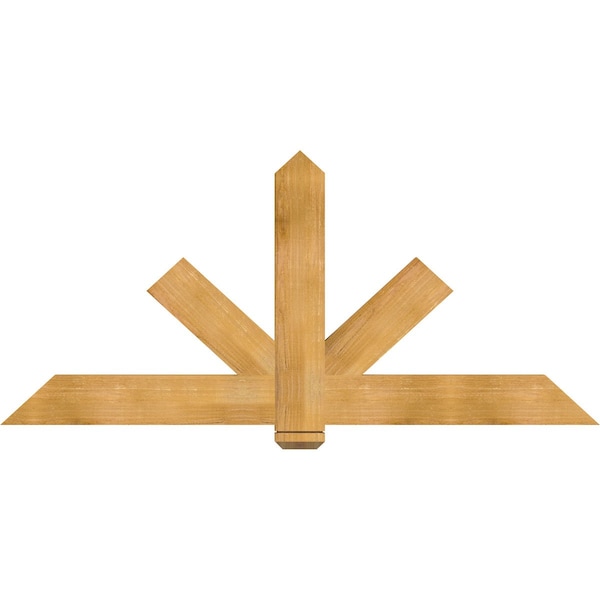 Ekena Millwork Kennewick Rough Sawn Timber Gable Bracket, Western Red Cedar, 72"W x 33"H x 2"D x 6"F, 11/12 Pitch GBW072X33X0206KEN00RWR - main